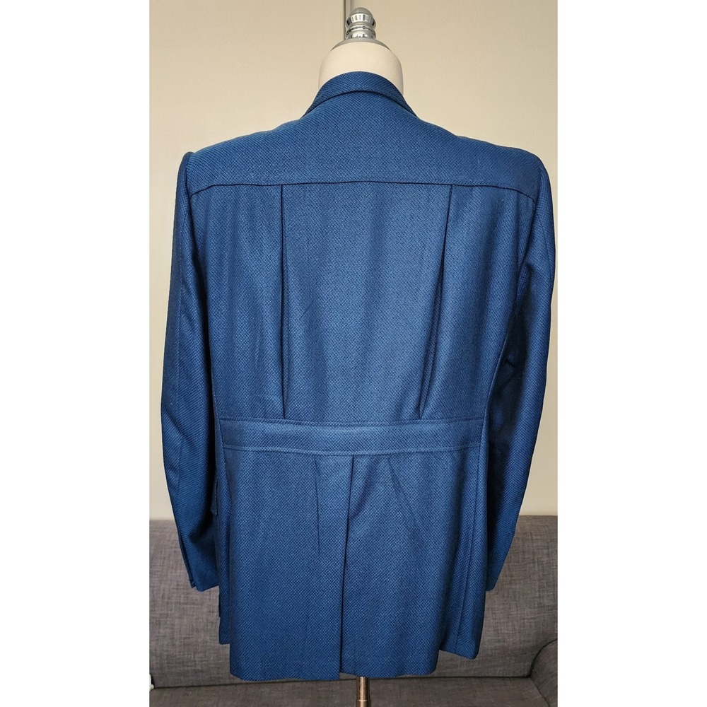 Vtg 70s Hammonton Park Wool Blazer Sport Coat Jacket mens Sz~ 43 Action Belted - Picture 3 of 16